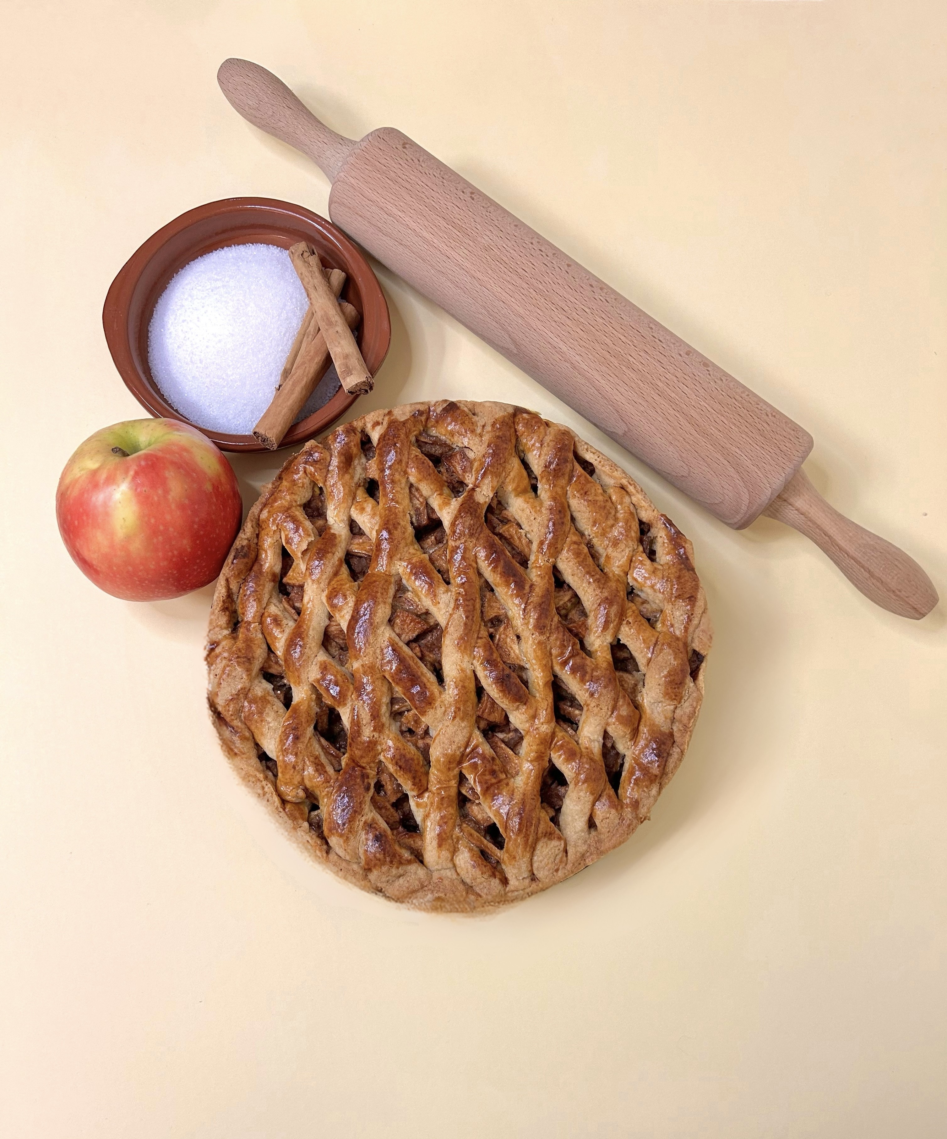 Ingredientes tradicionales para tarta de manzana